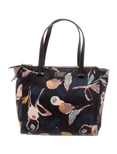 Pre-owned Kate Spade Nylon Top Handle Bag In Black