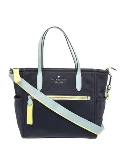 Pre-owned Kate Spade Nylon Top Handle Bag In Blue