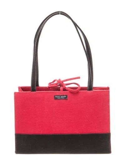 Pre-owned Kate Spade Nylon Top Handle Bag In Red