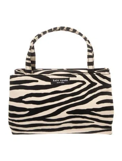 Pre-owned Kate Spade Nylon Top Handle Bag Vintage In Neutral
