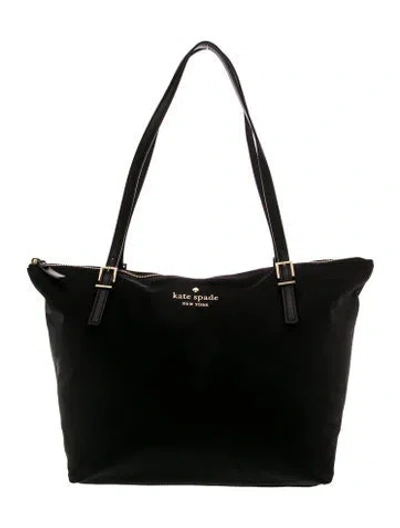 Pre-owned Kate Spade Nylon Tote In Black