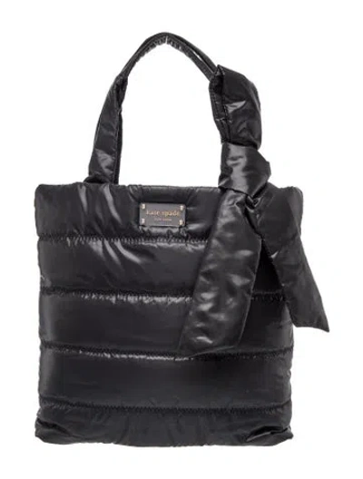 Pre-owned Kate Spade Nylon Tote In Black
