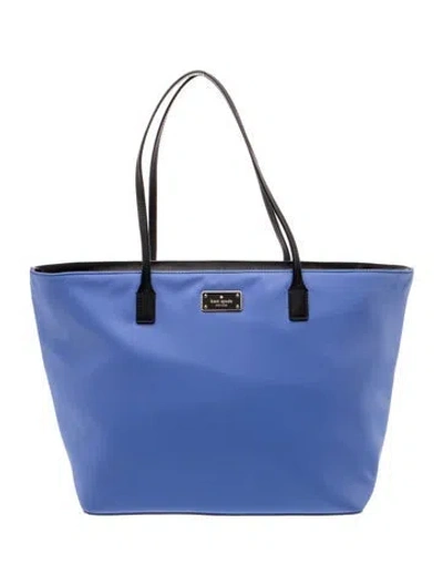 Pre-owned Kate Spade Nylon Tote In Blue