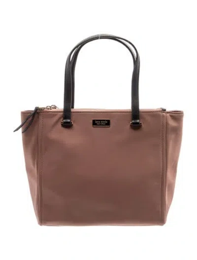 Pre-owned Kate Spade Nylon Tote In Brown