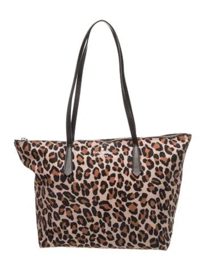 Pre-owned Kate Spade Nylon Tote In Brown