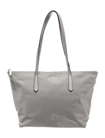Pre-owned Kate Spade Nylon Tote In Gray