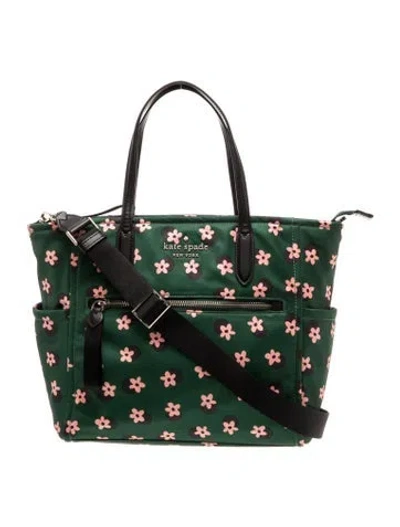 Pre-owned Kate Spade Nylon Tote In Green
