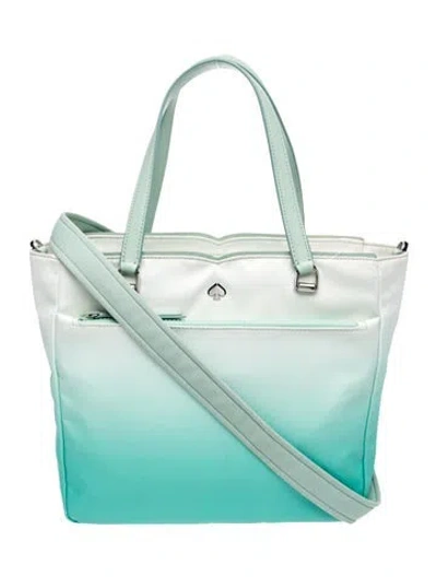 Pre-owned Kate Spade Nylon Tote In Green
