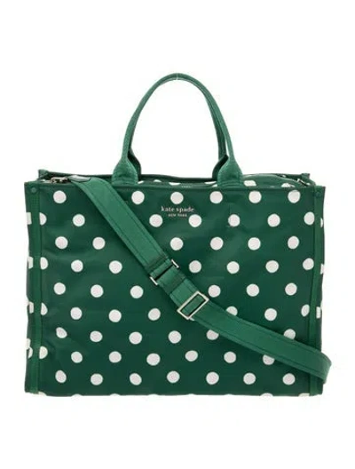Pre-owned Kate Spade Nylon Tote In Green