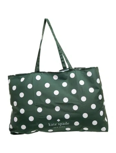 Pre-owned Kate Spade Nylon Tote In Green