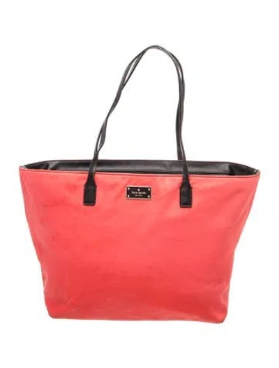 Pre-owned Kate Spade Nylon Tote In Pink