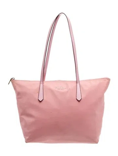 Pre-owned Kate Spade Nylon Tote In Pink