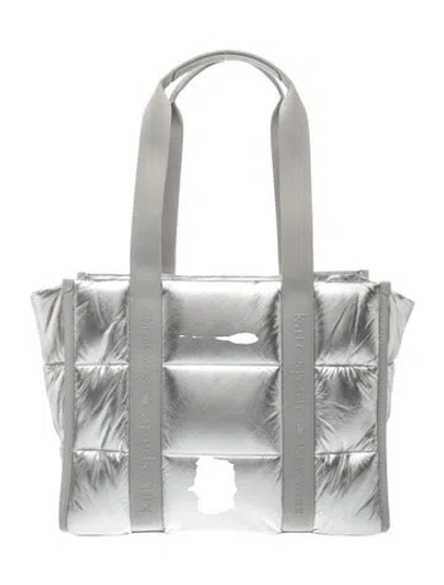Pre-owned Kate Spade Nylon Tote W/ Tags In Grey