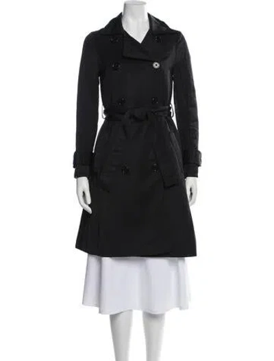 Pre-owned Kate Spade Nylon Trench Coat In Blue