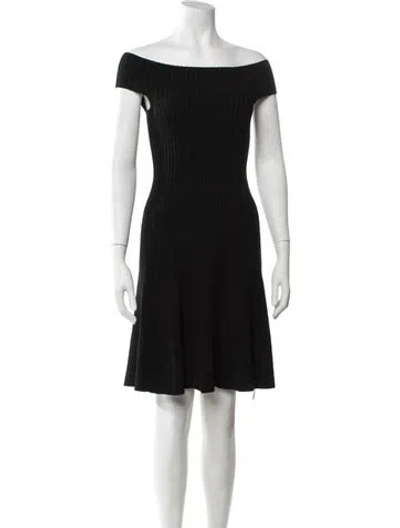 Pre-owned Kate Spade Off-the-shoulder Mini Dress In Black