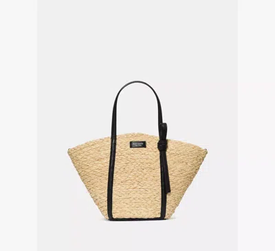 Kate Spade On Purpose Straw Crossbody Tote Bag In Black