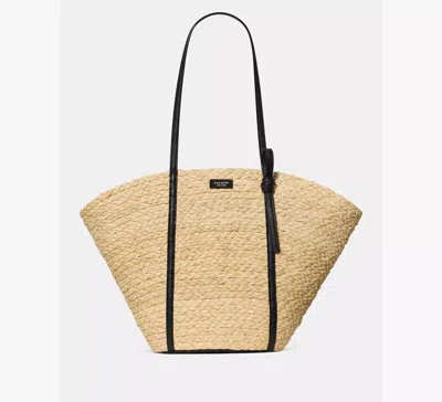 Kate Spade On Purpose Straw Large Tote Bag In Brown