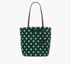 Kate Spade On Purpose Sunshine Dot Printed Canvas Large Tote In Arugula