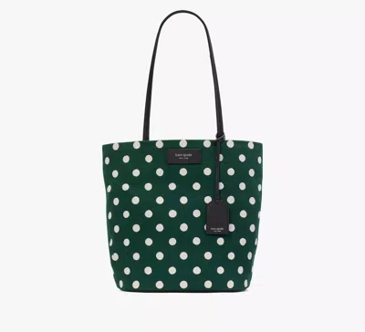 Kate Spade On Purpose Sunshine Dot Printed Canvas Large Tote In Arugula