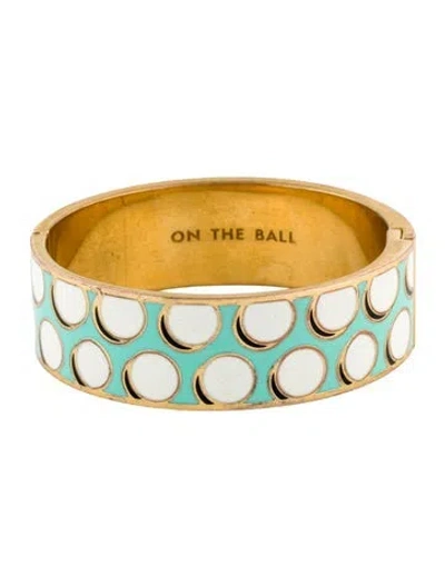 Pre-owned Kate Spade On The Ball Idiom Hinged Bracelet, 6.75" In Multi