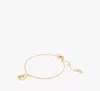 Shop Kate Spade Initial Script Bracelet In Gold