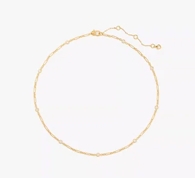 Kate Spade One In A Million Chain & Crystal Necklace In Clear/gold