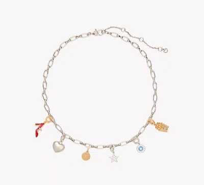 Kate Spade One In A Million Chain Charm Necklace In Silver