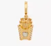 Kate Spade One In A Million Fries Charm In Clear/gold