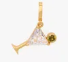Kate Spade One In A Million Martini Charm In Clear/gold
