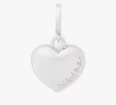 Kate Spade One In A Million Metal Heart Charm In Silver