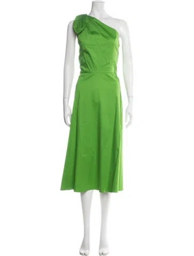 Pre-owned Kate Spade One-shoulder Midi Length Dress In Green