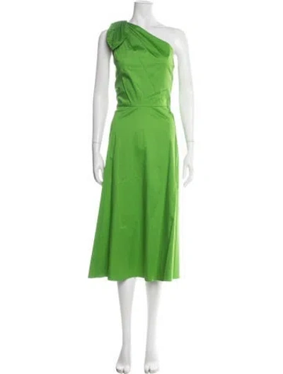 Pre-owned Kate Spade One-shoulder Midi Length Dress In Green