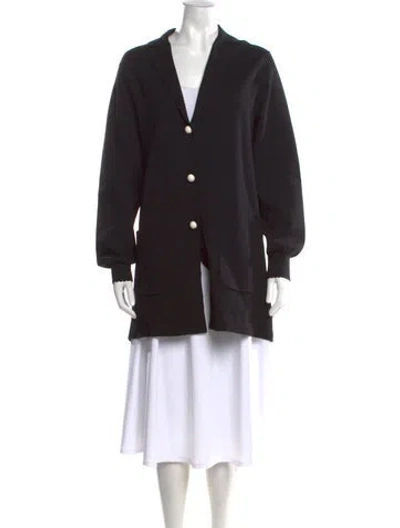 Pre-owned Kate Spade Open Front Sweater In Black