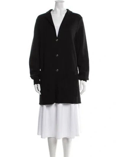 Pre-owned Kate Spade Open Front Sweater In Black