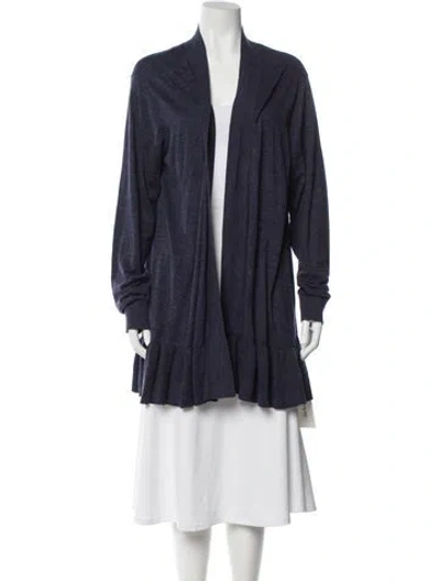 Pre-owned Kate Spade Open Front Sweater In Blue