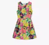 Kate Spade Alice Pleated Floral Jacquard Mini Dress In Multi