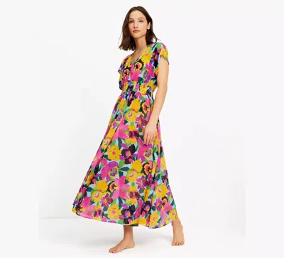 Kate Spade Orchid Bloom Maxi Cover Up Dress In Multi