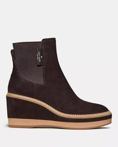 Kate Spade Outlet Addison Wedge Bootie In Brown