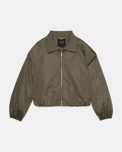 Kate Spade Outlet Bomber Jacket In Green