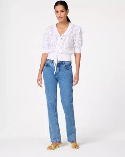 Kate Spade Outlet Bow Lace Knit Cardigan In Blue