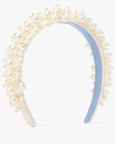Kate Spade Outlet Bridal Pearl Embellished Headband In White