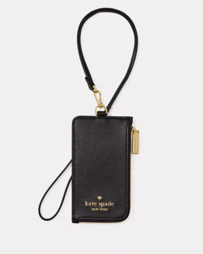 Kate Spade Outlet Card Case Lanyard In Black