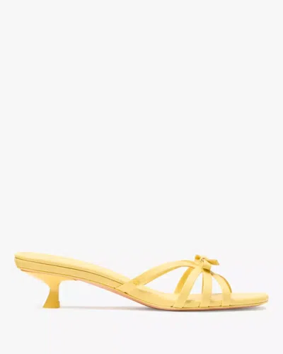 Kate Spade Outlet Carolina Kitten Heel Sandals In Yellow