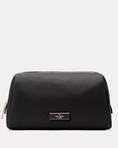 Kate Spade Outlet Carter Nylon Cosmetic Pouch In Black