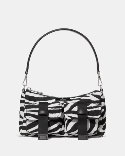 Kate Spade Outlet Carter Zebra Cargo Crossbody Bag In Black