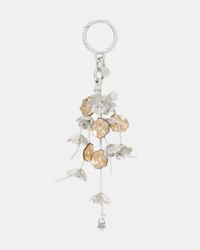 Kate Spade Outlet Charmed Flower Bag Charm In Metallic