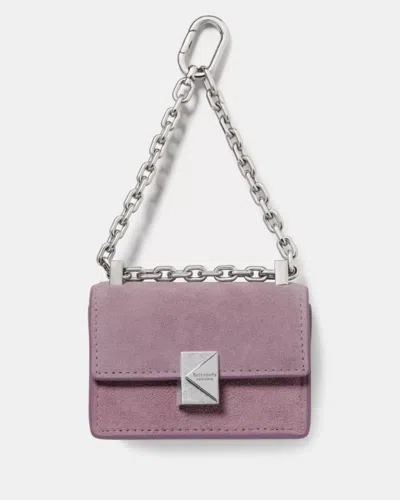 Kate Spade Outlet Charmed Suede Nano Carryall Bag Charm In Metallic