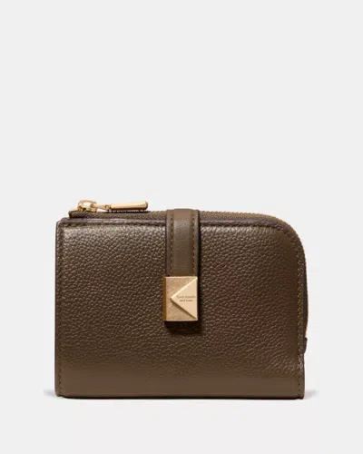 Kate Spade Outlet Deco Small Compact Wallet In Brown