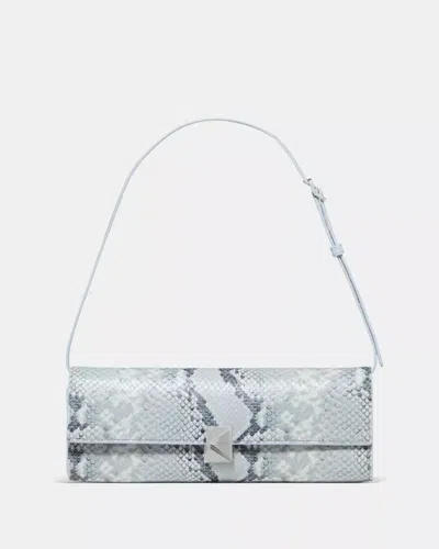 Kate Spade Outlet Deco Snake Embossed Soft Mini Shoulder Bag In Blue