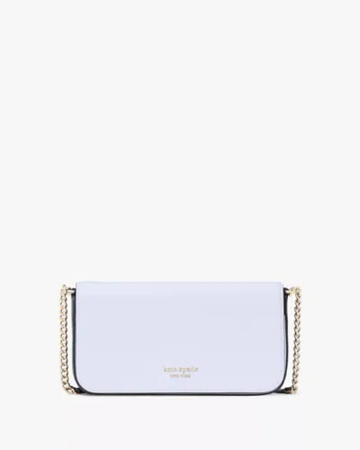 Kate Spade Outlet Devin Colorblocked Flap Chain Wallet In Blue